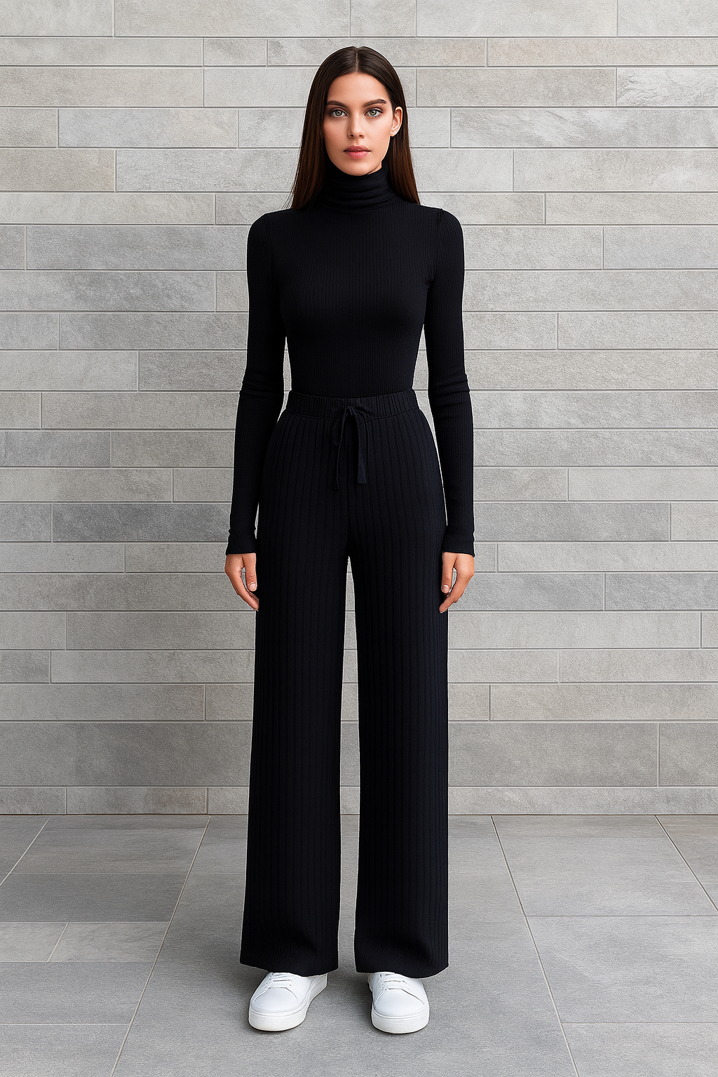 Raporlu Kadın Pijama Altı - Siyah